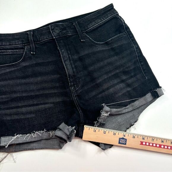 Abercrombie and Fitch Simone High Rise Shorts Dark Wash Size 28 - Picture 6 of 9